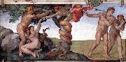 The Fall and Expulsion from Garden of Eden, Michelangelo Buonarroti